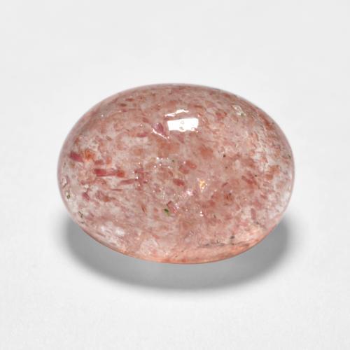 Quarzo fragola Rosa terroso naturale da 1.49 ct, Taglio ovale, Traslucido