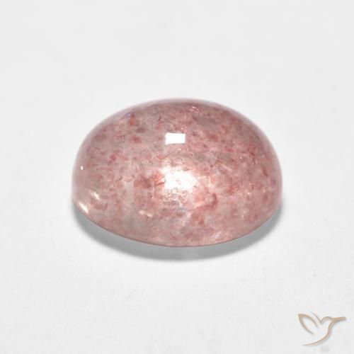 Quarzo fragola Rosa chiaro naturale da 1.59 ct, Ovale, Traslucido