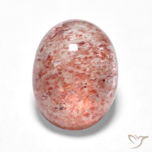 1.48ct Naturale Rosa medio-chiaro Quarzo Fragola, Ovale, Traslucido