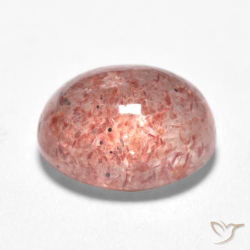 Quarzo fragola Rosa medio-chiaro naturale da 1.48 ct, Ovale, Traslucido
