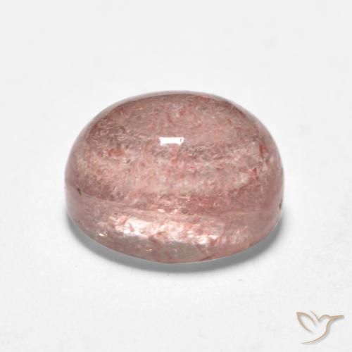 Quarzo fragola Rosa medio naturale da 1.30 ct, Ovale, Traslucido