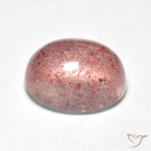 Quarzo fragola Rosa terroso naturale da 1.70 ct, Ovale, Traslucido