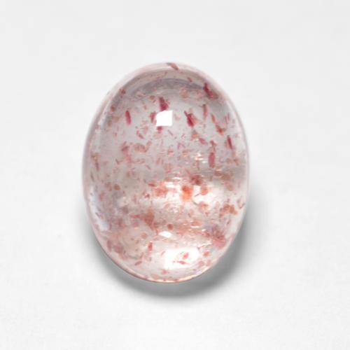 Quarzo fragola naturale rosa da 1,53 ct, taglio ovale, traslucido