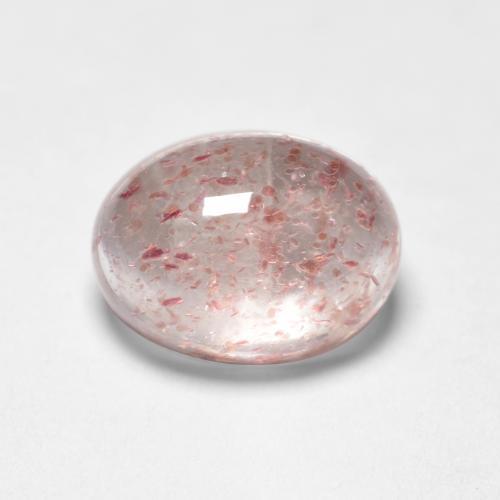 Quarzo fragola naturale rosa da 1,53 ct, taglio ovale, traslucido