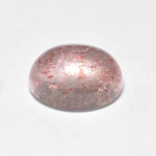 Quarzo fragola naturale rosa da 1,53 ct, taglio ovale, traslucido