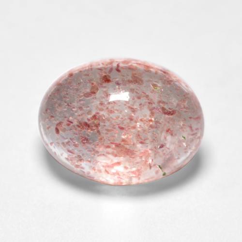 Quarzo fragola Rosa chiaro naturale da 1.45 ct, Taglio ovale, Traslucido