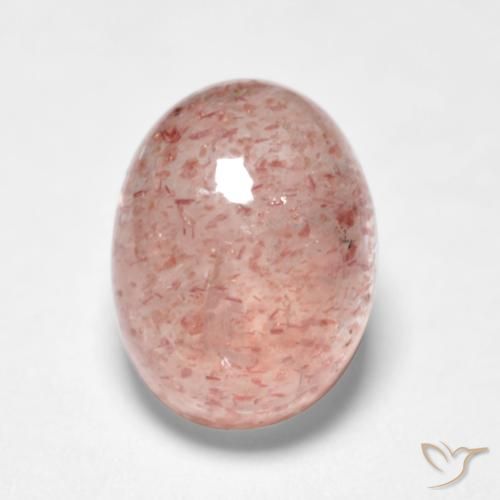 1.88ct Naturale rosa fenicottero Quarzo Fragola, Ovale, Traslucido