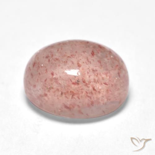 Quarzo fragola rosa fenicottero naturale da 1.88 ct, Ovale, Traslucido