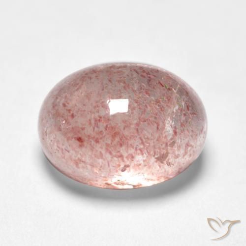 Quarzo fragola Rosa chiaro naturale da 1.75 ct, Ovale, Traslucido