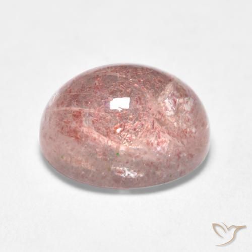 Quarzo fragola Rosa chiaro naturale da 1.75 ct, Ovale, Traslucido