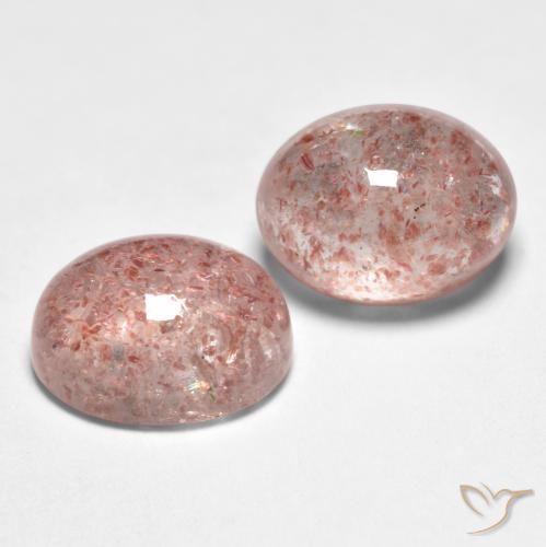 Gemme di Quarzo fragola Rosa chiaro naturale da 3.26 ct, Ovale, Traslucido