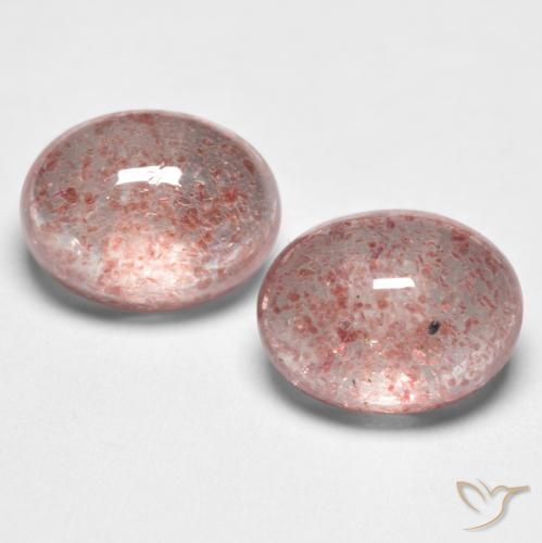 3.31ctw Naturale Rosa intenso rosa Quarzo Fragola, Ovale, Traslucido