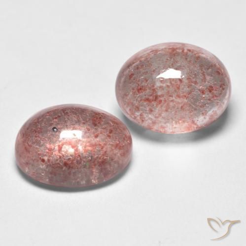 Gemme di Quarzo fragola Rosa intenso rosa naturale da 3.31 ct, Ovale, Traslucido