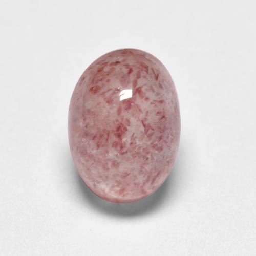 Quarzo fragola naturale rosa da 1,13 ct, taglio ovale, traslucido