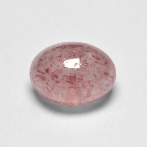 Quarzo fragola naturale rosa da 1,13 ct, taglio ovale, traslucido