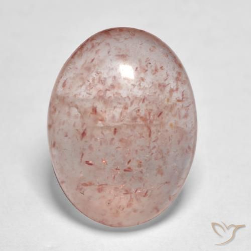 6.42ct Naturale Rosa chiaro Quarzo Fragola, Ovale, Traslucido