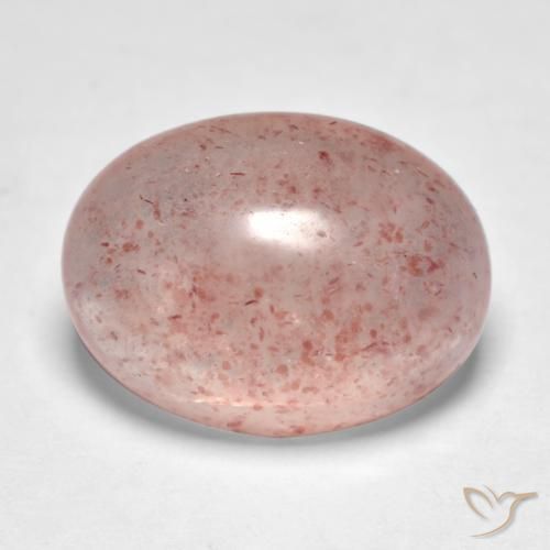 Quarzo fragola Rosa chiaro naturale da 9.24 ct, Ovale, Traslucido