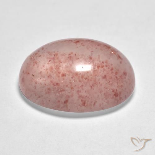 Quarzo fragola Rosa chiaro naturale da 9.24 ct, Ovale, Traslucido