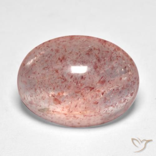 Quarzo fragola Rosa terroso naturale da 7.71 ct, Ovale, Traslucido