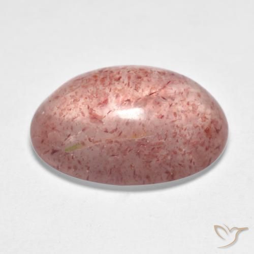 Quarzo fragola Rosa terroso naturale da 7.71 ct, Ovale, Traslucido