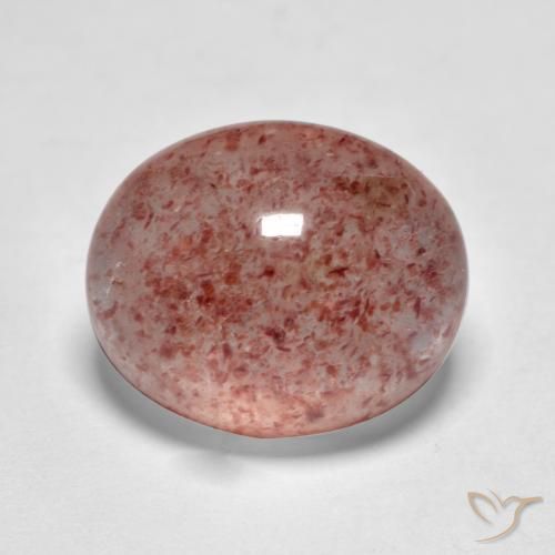 Quarzo fragola Rosa intenso rosa naturale da 6.93 ct, Ovale, Traslucido