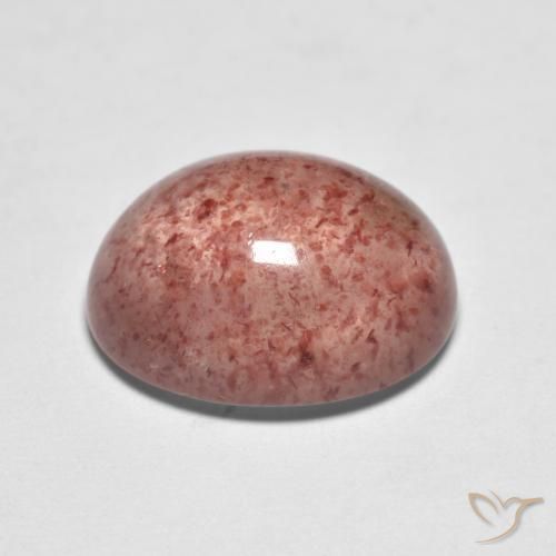 Quarzo fragola Rosa intenso rosa naturale da 6.93 ct, Ovale, Traslucido