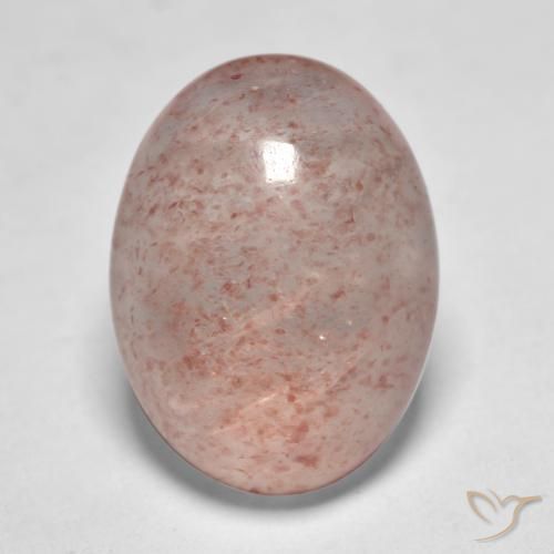 8.14ct Naturale Rosa chiaro Quarzo Fragola, Ovale, Traslucido