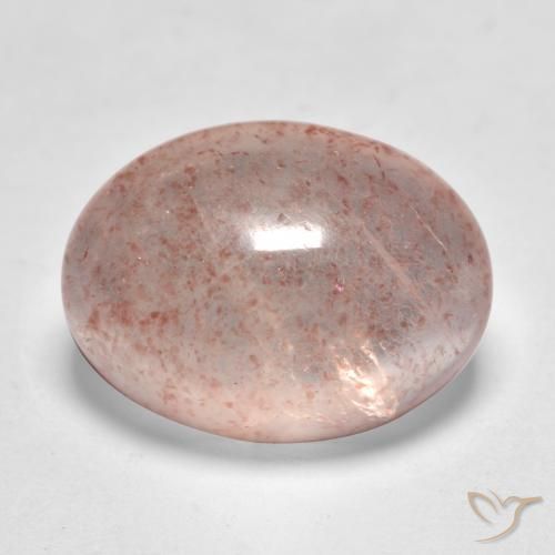 Quarzo fragola Rosa chiaro naturale da 8.14 ct, Ovale, Traslucido