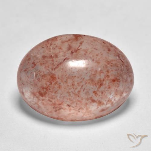 Quarzo fragola Rosa terroso naturale da 7.92 ct, Ovale, Traslucido