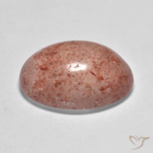 Quarzo fragola Rosa terroso naturale da 7.92 ct, Ovale, Traslucido