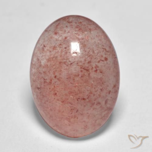 7.24ct Naturale Rosa medio Quarzo fragola, Ovale, Traslucido