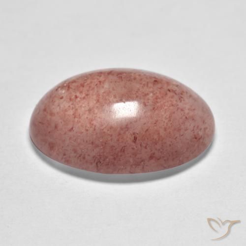 Quarzo fragola Rosa medio naturale da 7.24 ct, Ovale, Traslucido