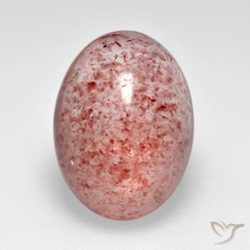 7.67ct Naturale Rosa medio-chiaro Quarzo Fragola, Ovale, Traslucido