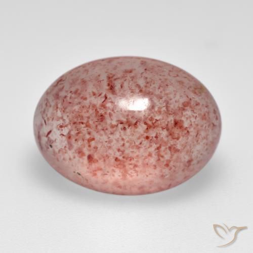 Quarzo fragola Rosa medio-chiaro naturale da 7.67 ct, Ovale, Traslucido