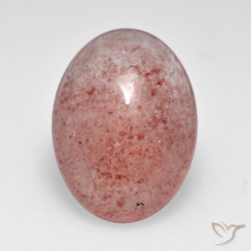 7.12ct Naturale Rosa medio-chiaro Quarzo Fragola, Ovale, Traslucido