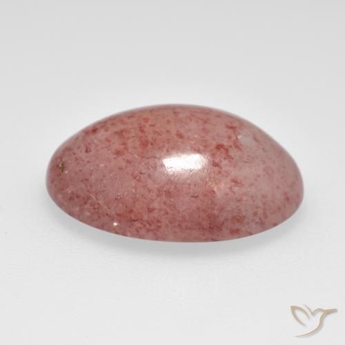 Quarzo fragola Rosa medio-chiaro naturale da 7.12 ct, Ovale, Traslucido