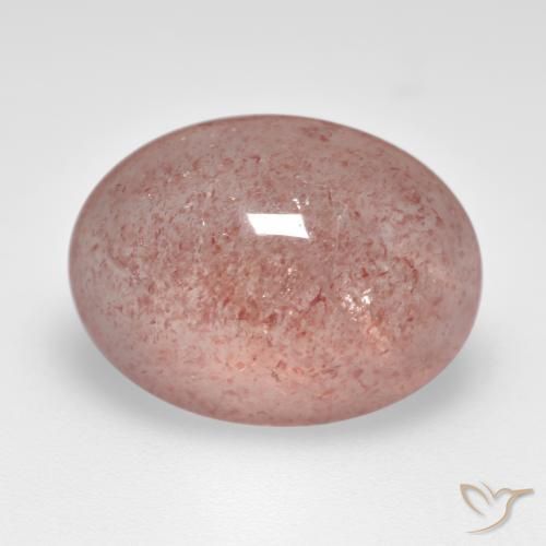 Quarzo fragola Rosa medio naturale da 8.33 ct, Ovale, Traslucido