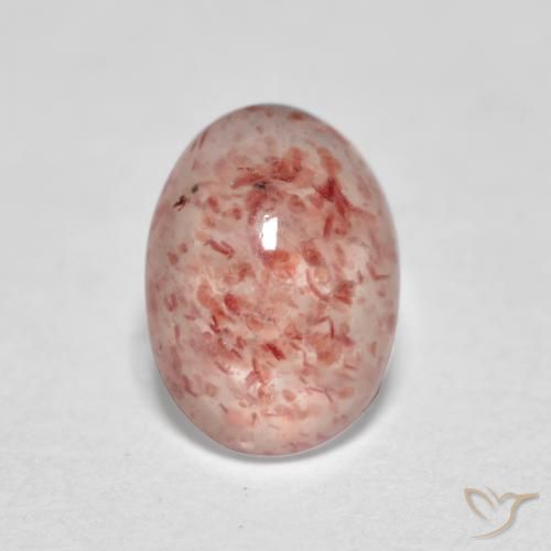 0.83ct Naturale Rosa medio Quarzo Fragola, Ovale, Trasparente
