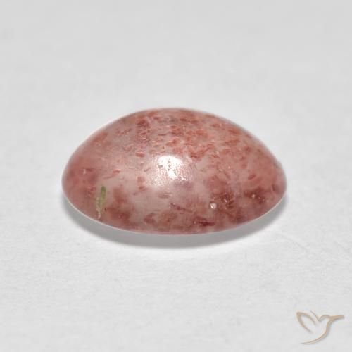 Quarzo fragola Rosa terroso naturale da 0.92 ct, Ovale, Trasparente