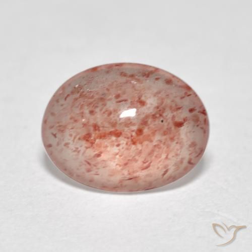 Quarzo fragola Rosa medio naturale da 0.96 ct, Ovale, Trasparente