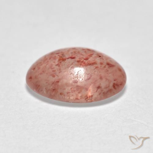 Quarzo fragola Rosa medio naturale da 0.96 ct, Ovale, Trasparente