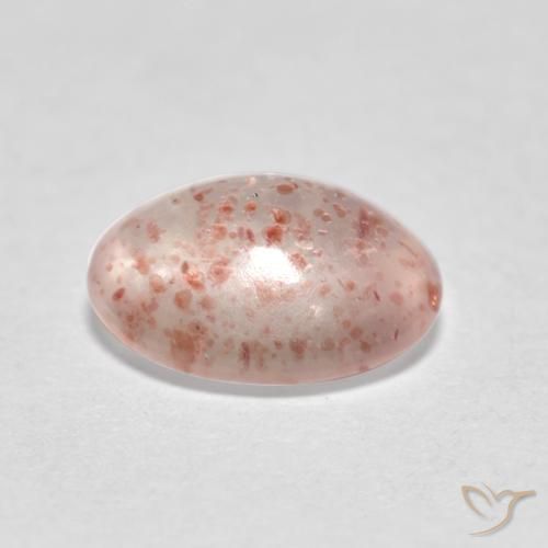 Quarzo fragola Rosa arancio naturale da 1.00 ct, Ovale, Trasparente
