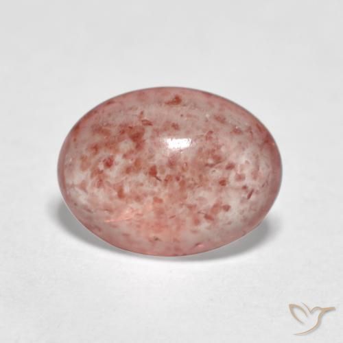 Quarzo fragola Rosa medio naturale da 1.04 ct, Ovale, Traslucido