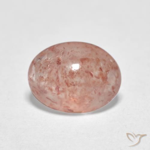 Quarzo fragola Rosa medio naturale da 0.99 ct, Ovale, Traslucido