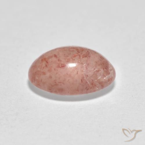 Quarzo fragola Rosa medio naturale da 0.99 ct, Ovale, Traslucido