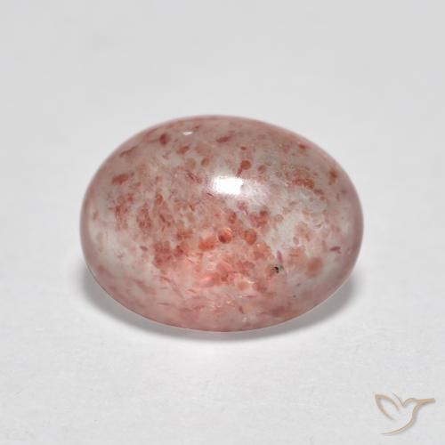 Quarzo fragola Rosa terroso naturale da 1.19 ct, Ovale, Traslucido