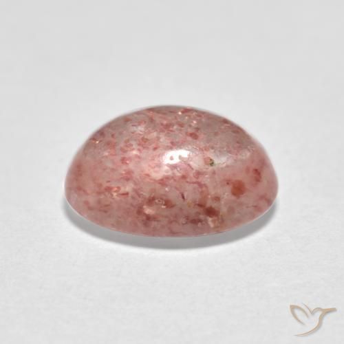 Quarzo fragola Rosa terroso naturale da 1.19 ct, Ovale, Traslucido