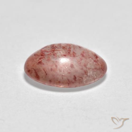 Quarzo fragola Coccinella rossa naturale da 0.96 ct, Ovale, Trasparente