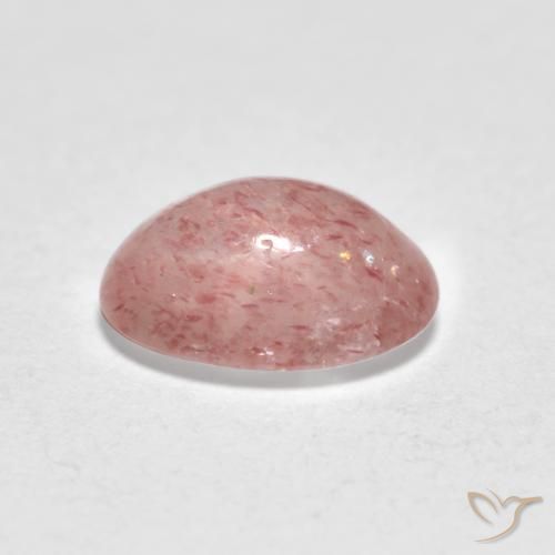 Quarzo fragola Rosa terroso naturale da 0.96 ct, Ovale, Traslucido