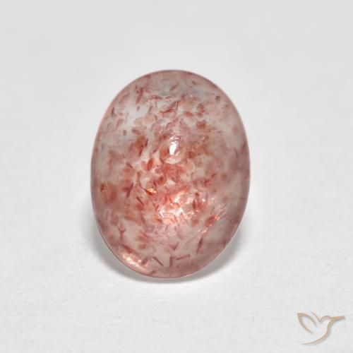 0.87ct Naturale Rosa medio Quarzo Fragola, Ovale, Traslucido